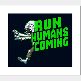 run humans coming Posters and Art
